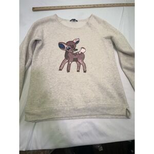 American Eagle Sweatshirt Deer sequin Size Small Christmas Ugly Shirt